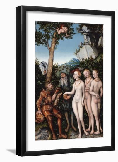 The Judgement of Paris, 1530-Lucas Cranach the Elder-Framed Giclee Print