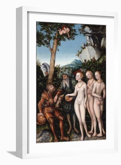 The Judgement of Paris, 1530-Lucas Cranach the Elder-Framed Giclee Print