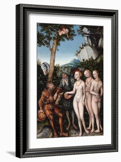 The Judgement of Paris, 1530-Lucas Cranach the Elder-Framed Giclee Print