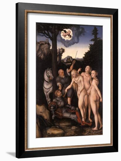 The Judgement of Paris, 1540-46-Lucas Cranach the Elder-Framed Giclee Print