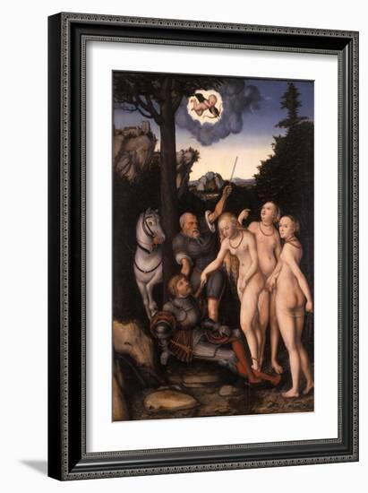 The Judgement of Paris, 1540-46-Lucas Cranach the Elder-Framed Giclee Print