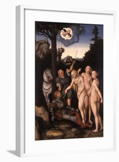 The Judgement of Paris, 1540-46-Lucas Cranach the Elder-Framed Giclee Print