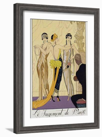 The Judgement of Paris, 1920-30-Georges Barbier-Framed Giclee Print