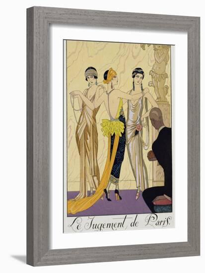 The Judgement of Paris, 1920-30-Georges Barbier-Framed Giclee Print