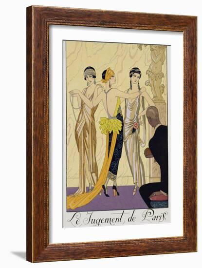 The Judgement of Paris, 1920-30-Georges Barbier-Framed Giclee Print