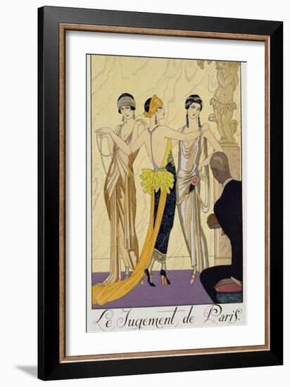 The Judgement of Paris, 1920-30-Georges Barbier-Framed Giclee Print