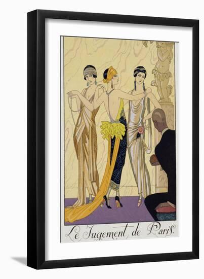 The Judgement of Paris, 1920-30-Georges Barbier-Framed Giclee Print