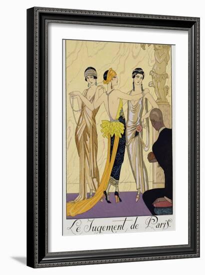 The Judgement of Paris, 1920-30-Georges Barbier-Framed Giclee Print