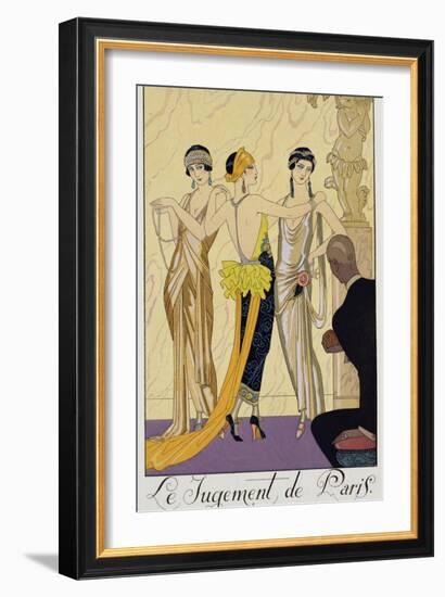 The Judgement of Paris, 1920-30-Georges Barbier-Framed Giclee Print