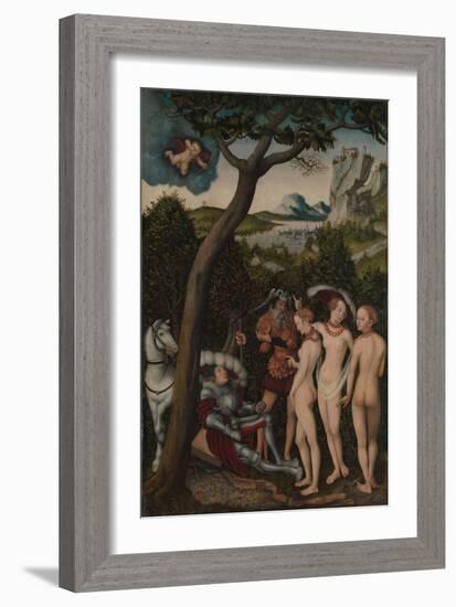The Judgement of Paris, c.1528-Lucas Cranach the Elder-Framed Giclee Print