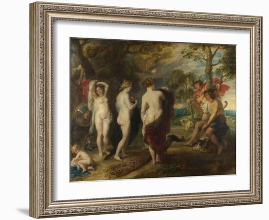 The Judgement of Paris, C. 1635-Peter Paul Rubens-Framed Giclee Print