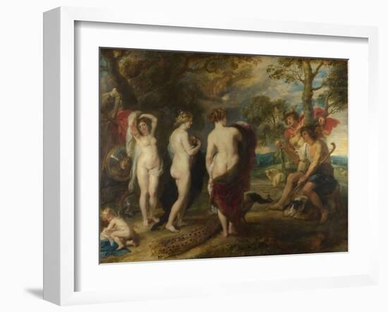 The Judgement of Paris, C. 1635-Peter Paul Rubens-Framed Giclee Print