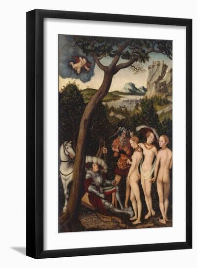 The Judgement of Paris, Ca 1528-Lucas Cranach the Elder-Framed Giclee Print