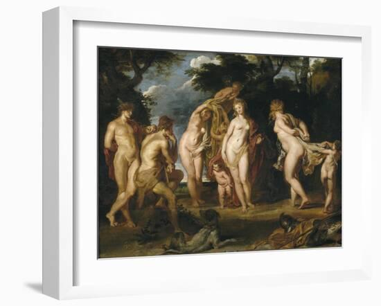 The Judgement of Paris, Ca 1606-Peter Paul Rubens-Framed Giclee Print