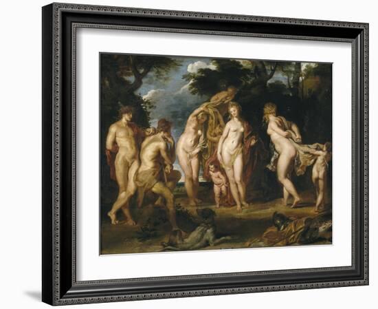 The Judgement of Paris, Ca 1606-Peter Paul Rubens-Framed Giclee Print