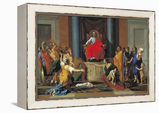 The Judgement of Solomon, 1649-Nicolas Poussin-Framed Premier Image Canvas