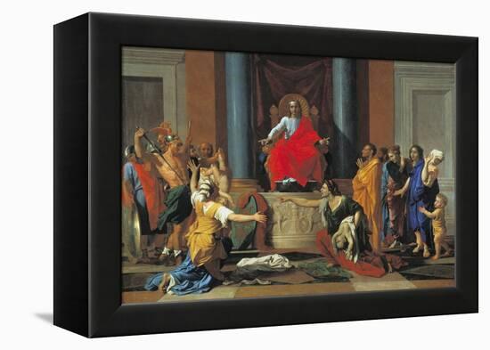 The Judgement of Solomon, 1649-Nicolas Poussin-Framed Premier Image Canvas