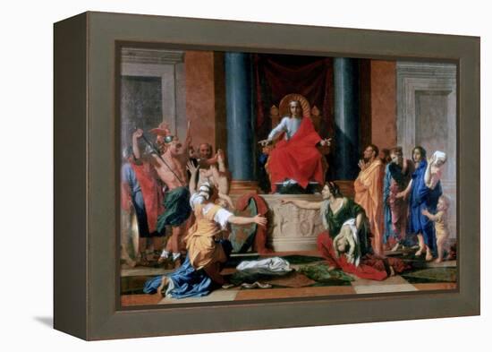 The Judgement of Solomon, 1649-Nicolas Poussin-Framed Premier Image Canvas