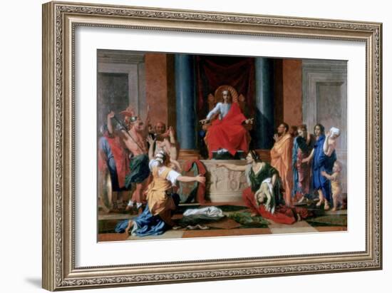 The Judgement of Solomon, 1649-Nicolas Poussin-Framed Giclee Print