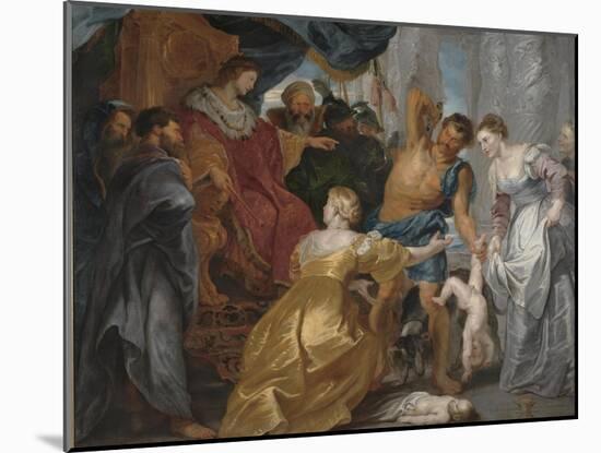 The Judgement of Solomon, c. 1617-Peter Paul Rubens-Mounted Giclee Print