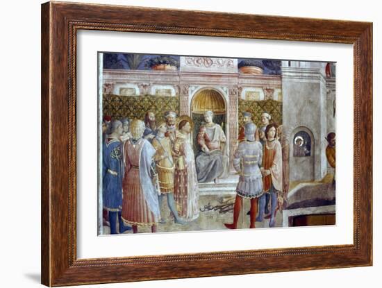 The Judgement of St Laurence, Mid 15th Century-Fra Angelico-Framed Giclee Print