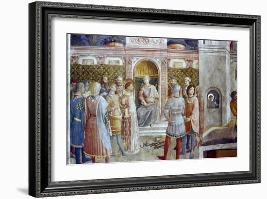 The Judgement of St Laurence, Mid 15th Century-Fra Angelico-Framed Giclee Print