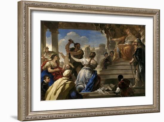 The Judgment of Solomon , 1694-1695-Luca Giordano-Framed Giclee Print