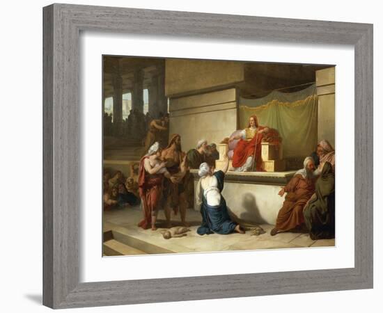 The Judgment of Solomon-Francesco Hayez-Framed Giclee Print