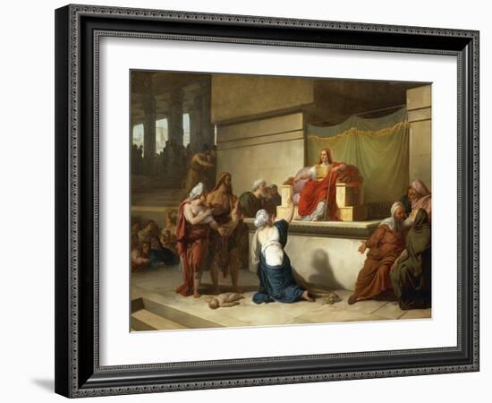 The Judgment of Solomon-Francesco Hayez-Framed Giclee Print