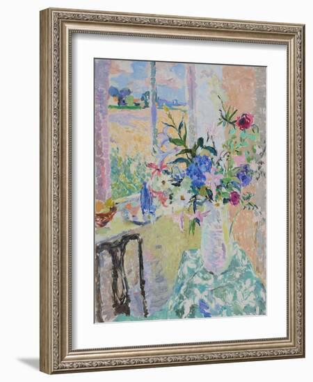 The Jug of Flowers, Harvest Time, 2010 (Oil on Canvas)-Hugo Grenville-Framed Giclee Print