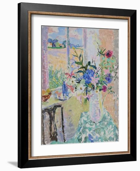 The Jug of Flowers, Harvest Time, 2010 (Oil on Canvas)-Hugo Grenville-Framed Giclee Print