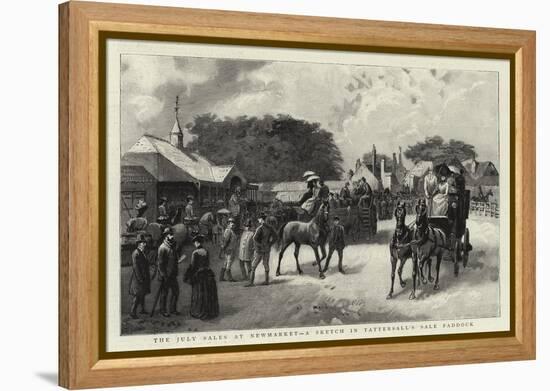 The July Sales at Newmarket, a Sketch in Tattersall's Sale Paddock-null-Framed Premier Image Canvas