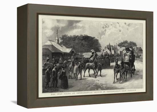 The July Sales at Newmarket, a Sketch in Tattersall's Sale Paddock-null-Framed Premier Image Canvas