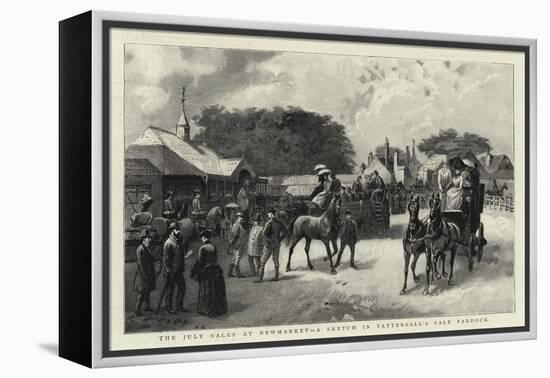 The July Sales at Newmarket, a Sketch in Tattersall's Sale Paddock-null-Framed Premier Image Canvas