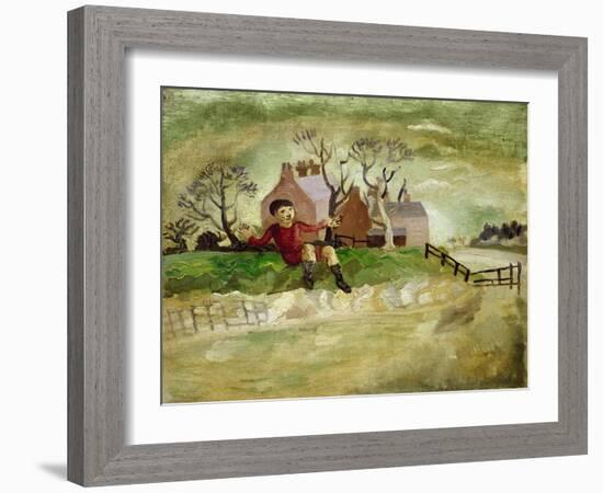 The Jumping Boy, Arundel, West Sussex, 1929-Christopher Wood-Framed Giclee Print