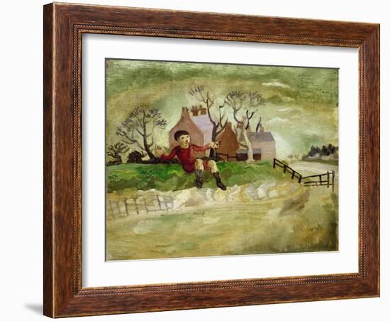 The Jumping Boy, Arundel, West Sussex, 1929-Christopher Wood-Framed Giclee Print