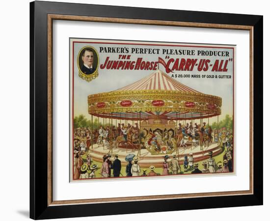 The Jumping Horse "Carry-Us-All" Carnival Poster-null-Framed Giclee Print