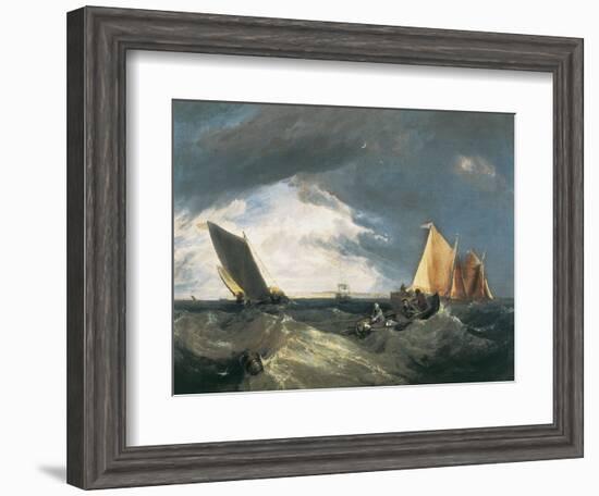 The Junction of the Thames and the Medway-J. M. W. Turner-Framed Art Print