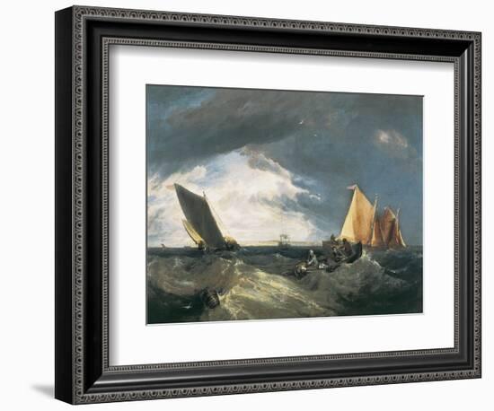 The Junction of the Thames and the Medway-J. M. W. Turner-Framed Art Print