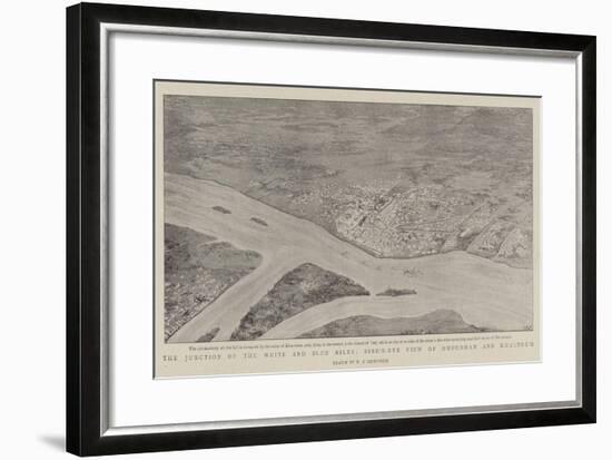 The Junction of the White and Blue Niles, Bird'S-Eye View of Omdurman and Khartoum-null-Framed Giclee Print