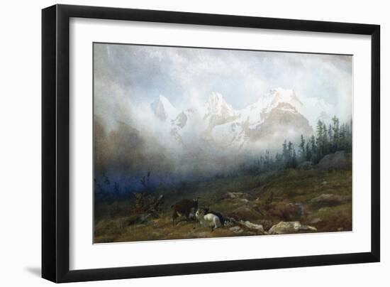 The Jungfrau, Monk and Eiger from Murren-Thomas George Cooper-Framed Giclee Print