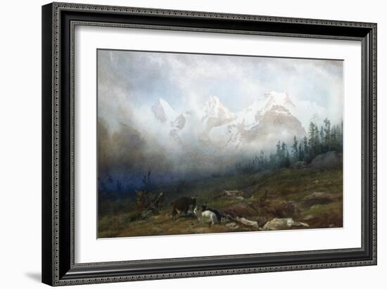 The Jungfrau, Monk and Eiger from Murren-Thomas George Cooper-Framed Giclee Print