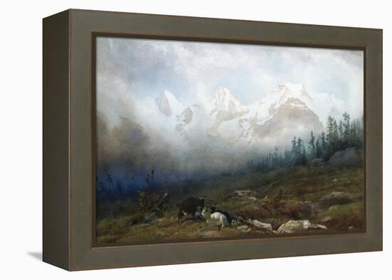 The Jungfrau, Monk and Eiger from Murren-Thomas George Cooper-Framed Premier Image Canvas