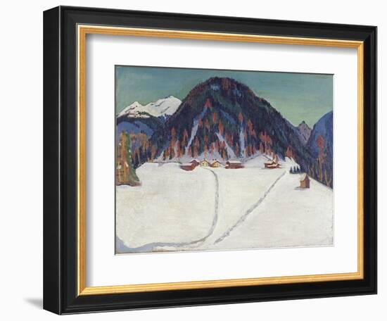 The Junkerboden under Snow, Ca 1936-1938-Ernst Ludwig Kirchner-Framed Giclee Print