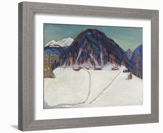 The Junkerboden under Snow, Ca 1936-1938-Ernst Ludwig Kirchner-Framed Giclee Print