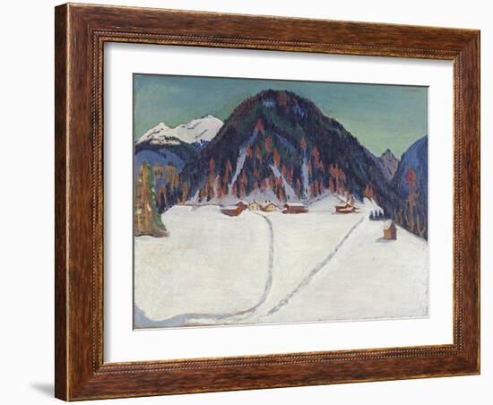 The Junkerboden under Snow, Ca 1936-1938-Ernst Ludwig Kirchner-Framed Giclee Print