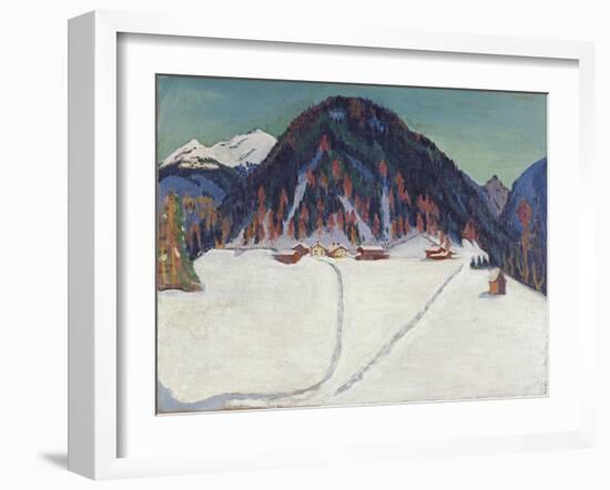 The Junkerboden under Snow, Ca 1936-1938-Ernst Ludwig Kirchner-Framed Giclee Print