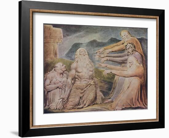 'The Just Upright Man Is Laughed To Scorn', c1825, (1947)-William Blake-Framed Giclee Print