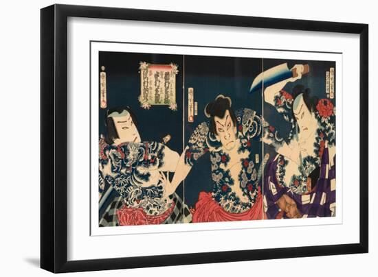 The Kabuki Actors, 1868-Toyohara Kunichika-Framed Premium Giclee Print