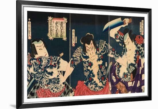 The Kabuki Actors, 1868-Toyohara Kunichika-Framed Giclee Print